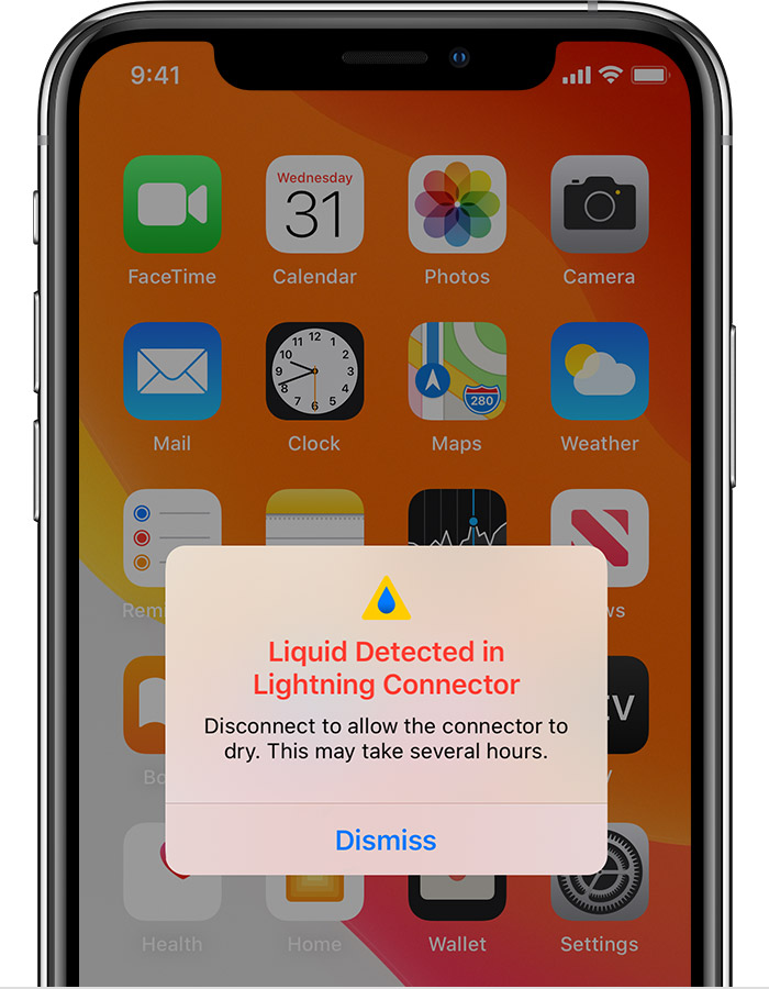 黄平苹果手机维修分享iPhone 12 在充电时出现 “闪电接口检测到液体”的提示怎么办 